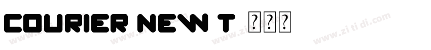Courier New T字体转换
